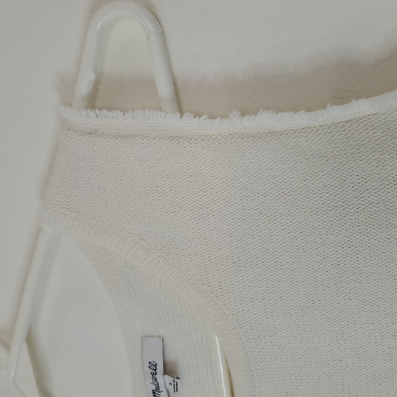 Madewell Villagrove Sweater Tank Size Large Bright Ivory BoHo Minimalist Summer - Picture 6 of 12